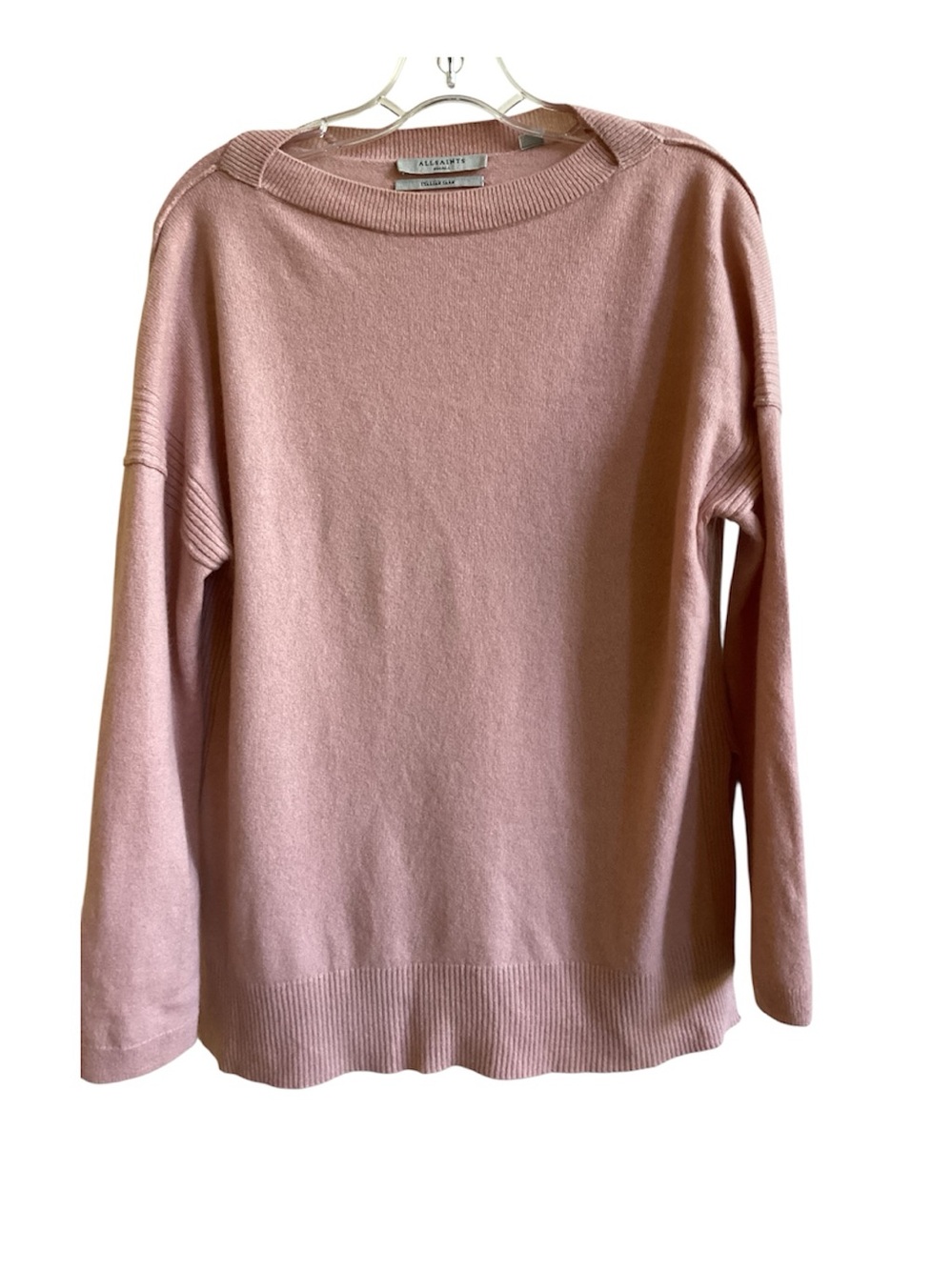 Allsaints Tara  Pink Crewneck Cashmere Jumper  Sweater Misses size S